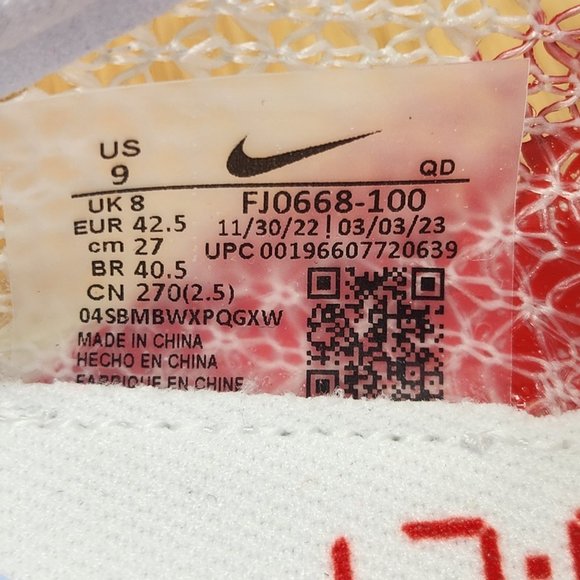 Nike Mens Air Zoom Victory Eliud Kipchoge White Running Track Spike Shoes Size 9 main image 10